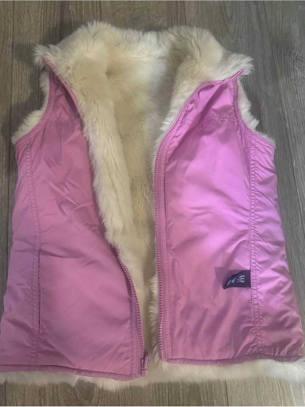 Gap Kids Pink simili Fur-Lined Vest pink ex XL 12